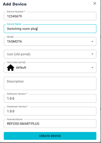 Add device to ThingsLog platform