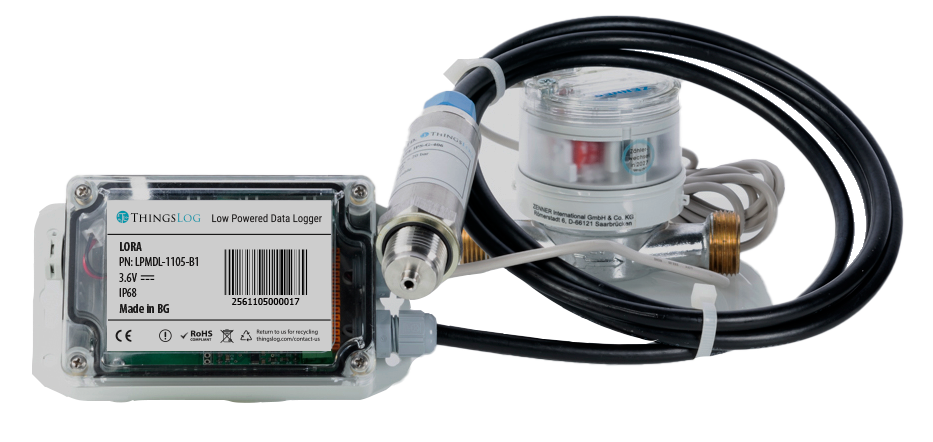 IoT data logger with combined flow and pressure monitoring for reduce water losses